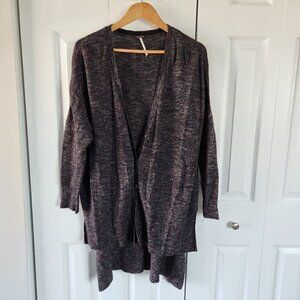 Free People Oversized Boyfriend High Low Cardigan